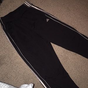 Adidas Track-Suit Bottoms Size Medium, Black.